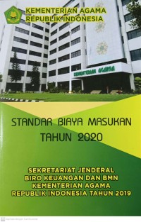 Image of Standar Biaya Masukan Tahun 2020