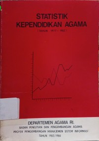Image of Statistik  Kependidikan Agama Tahun 1977-1982