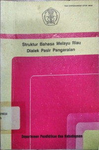 Image of Struktur Bahasa Melayu Riau Dialek Pasir Pangaraian
