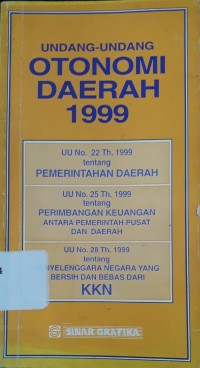 Image of Undang-Undang Otonomi Daerah 1999