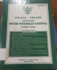 Image of Undang-undang tentang Sistem Pendidikan Nasional Tahun 2003