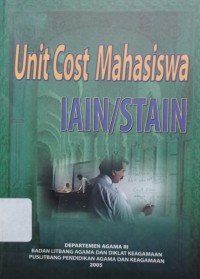 Image of Unit Cost Mahasiswa IAIN / STAIN