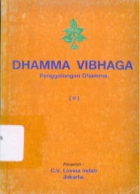 Image of Dhamma Vibhaga: Penggolongan Dhamma II
